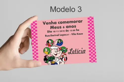 Convite 10x7 -popai