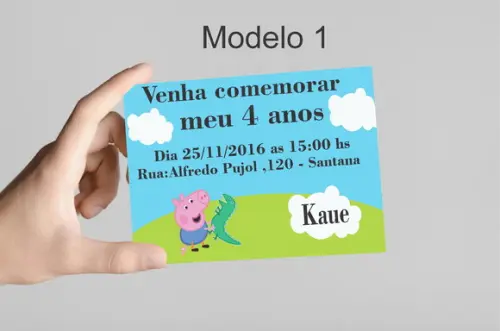 Convite 10x7 -porco