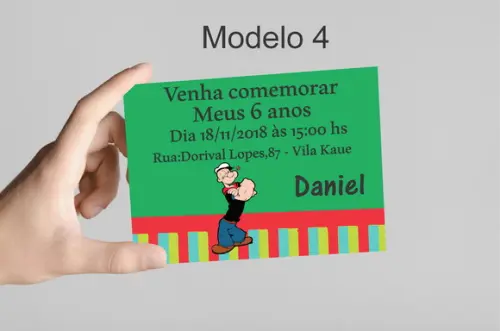 Convite 10x7 -popai