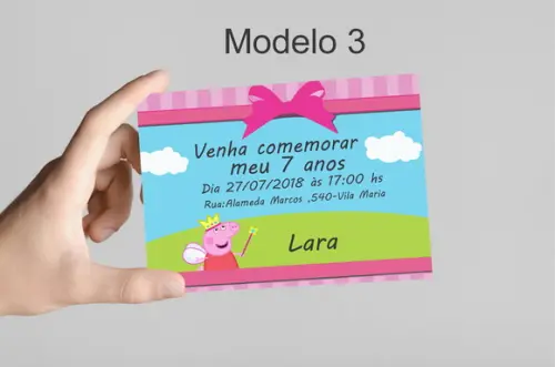 Convite 10x7 -porco