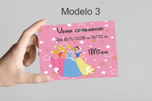 Convite 10x7 -princesas
