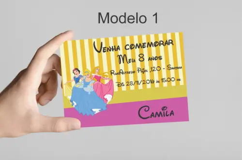 Convite 10x7 -princesas