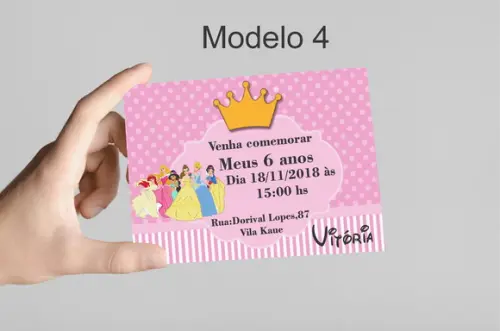 Convite 10x7 -princesas