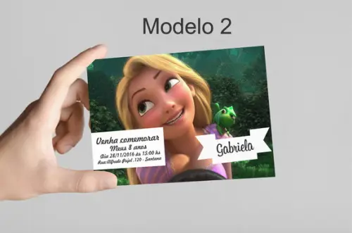 Convite 10x7 -rapunzel
