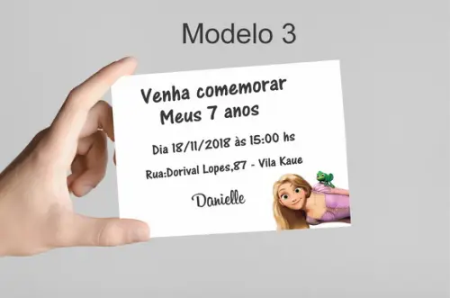Convite 10x7 -rapunzel