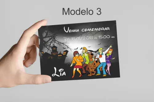 Convite 10x7 -scooby Doo
