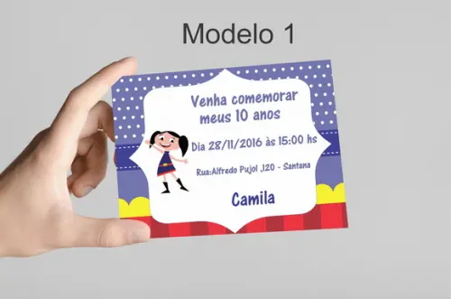 Convite 10x7 -show da Luna