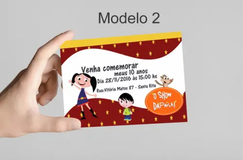 Convite 10x7 -show da Luna