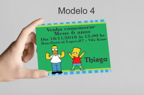 Convite 10x7 -simpson