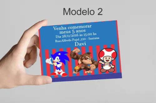 Convite 10x7 -sonic