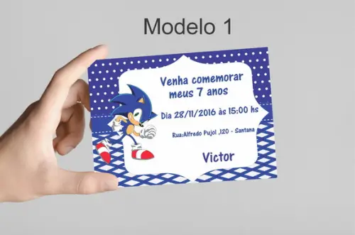 Convite 10x7 -sonic