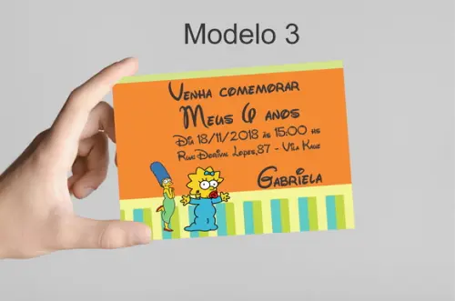Convite 10x7 -simpson