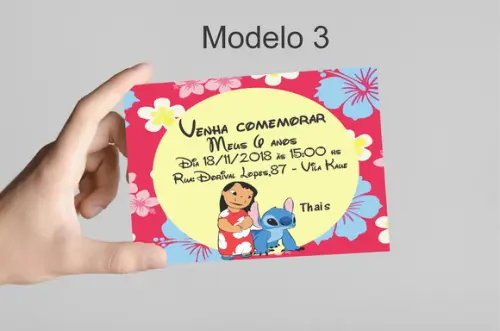 Convite 10x7 -stitch e Lilo