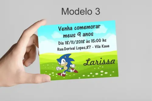 Convite 10x7 -sonic