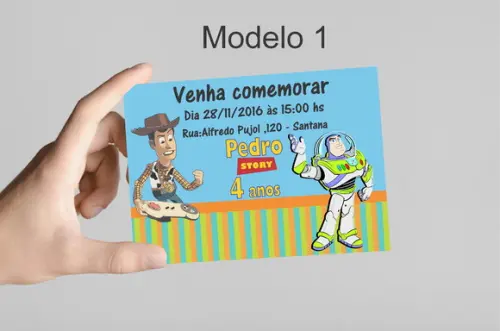 Convite 10x7 -toy Story