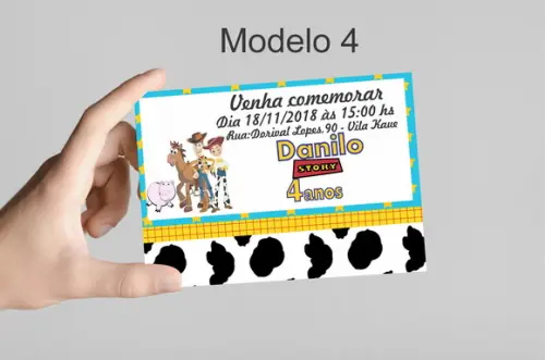 Convite 10x7 -toy Story