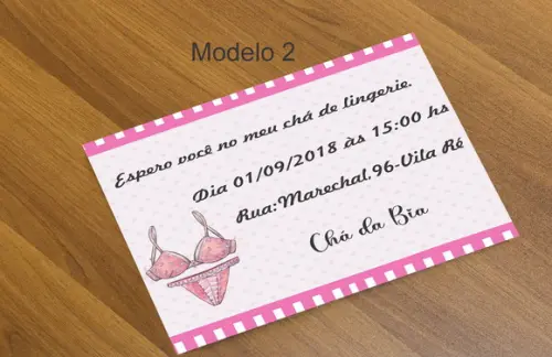 Convite 16x11 - Chá de Lingerie