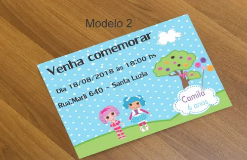 Convite 16x11 -lalaloopsy