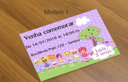 Convite 16x11 -lalaloopsy