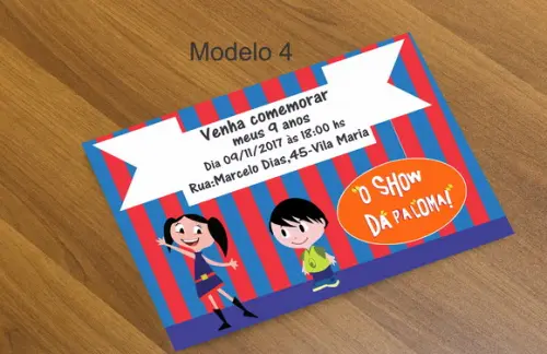 Convite 16x11 -show da Luna