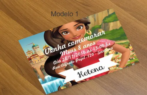 Convite 16x11 Cm-elena de Avalor