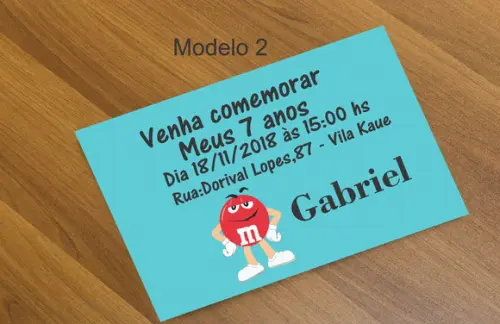 Convite 16x11 Cm-m&m
