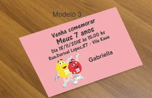 Convite 16x11 Cm-m&m