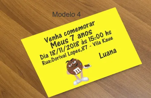 Convite 16x11 Cm-m&m
