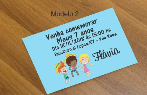 Convite 16x11 Cm-mundo Bita