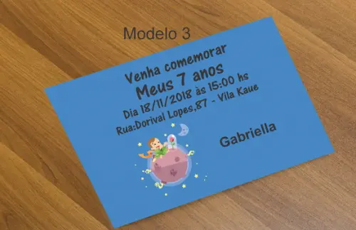 Convite 16x11 Cm-pequeno Príncipe