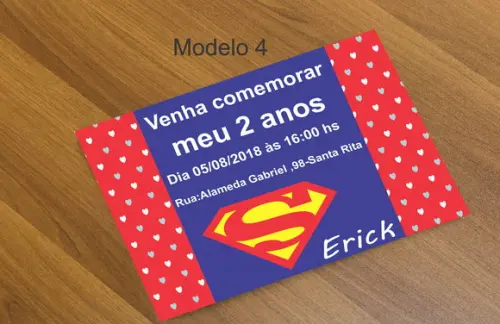 Convite 16x11 Super Homem
