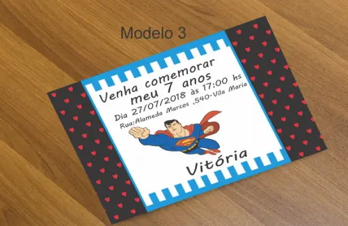 Convite 16x11 Super Homem