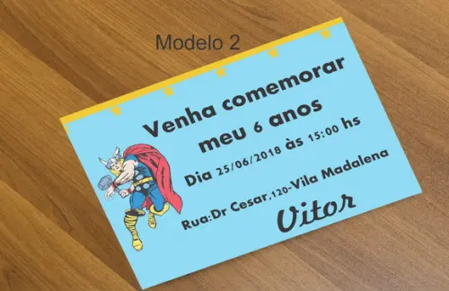 Convite 16x11- Thor