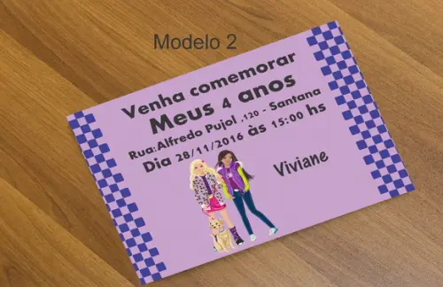 Convite 16x11-barbie