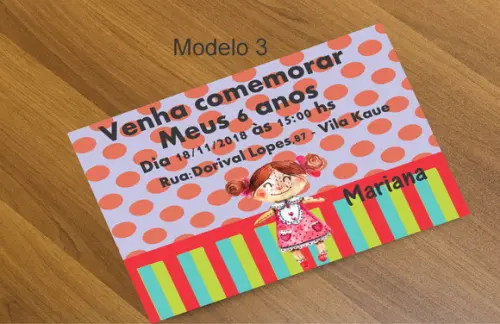 Convite 16x11-boneca