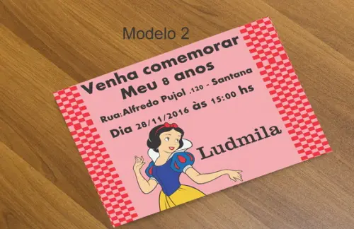 Convite 16x11-branca de Neve