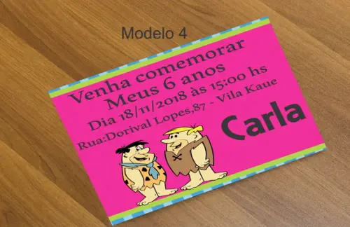 Convite 16x11-fred Flintstone