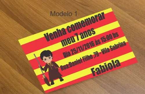 Convite 16x11-harry Potter-modelo 1