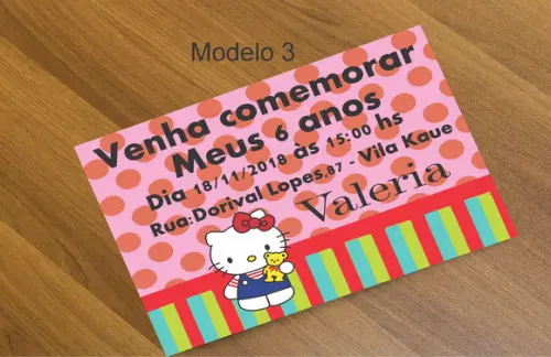 Convite 16x11-hello Kitty