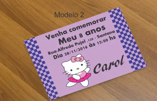 Convite 16x11-hello Kitty