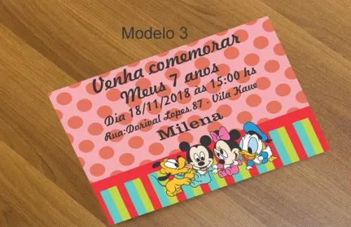 Convite 16x11-mickey Baby