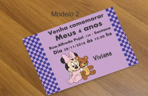 Convite 16x11-mickey Baby