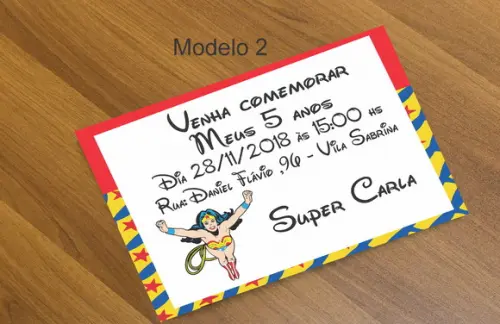 Convite 16x11-mulher Maravilha