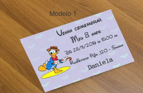 Convite 16x11-pato Donald