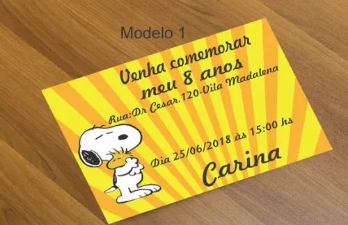 Convite 16x11-snoopy