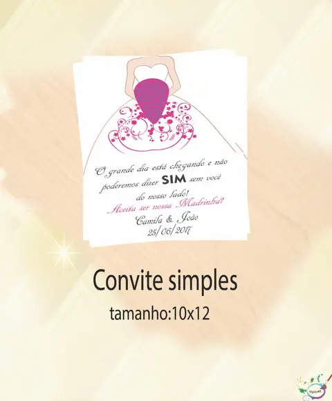 Convite Simples -madrinha