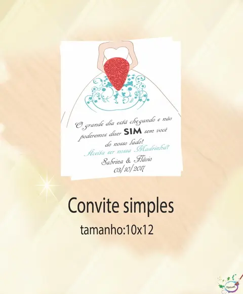 Convite Simples -madrinha