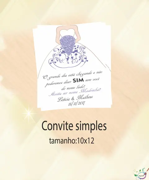 Convite Simples -madrinha
