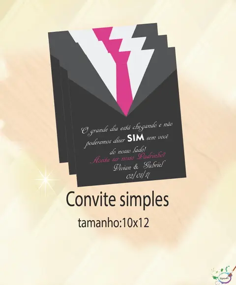 Convite Simples -padrinho