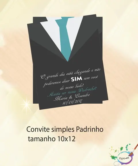 Convite Simples -padrinho